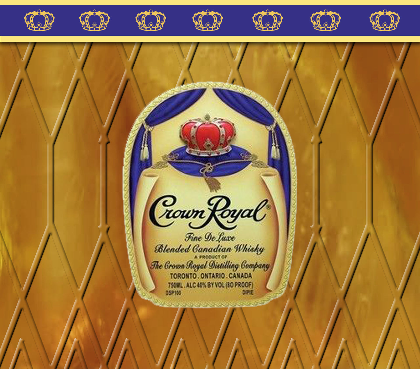 Crown Royal Themed 20 oz Tumbler