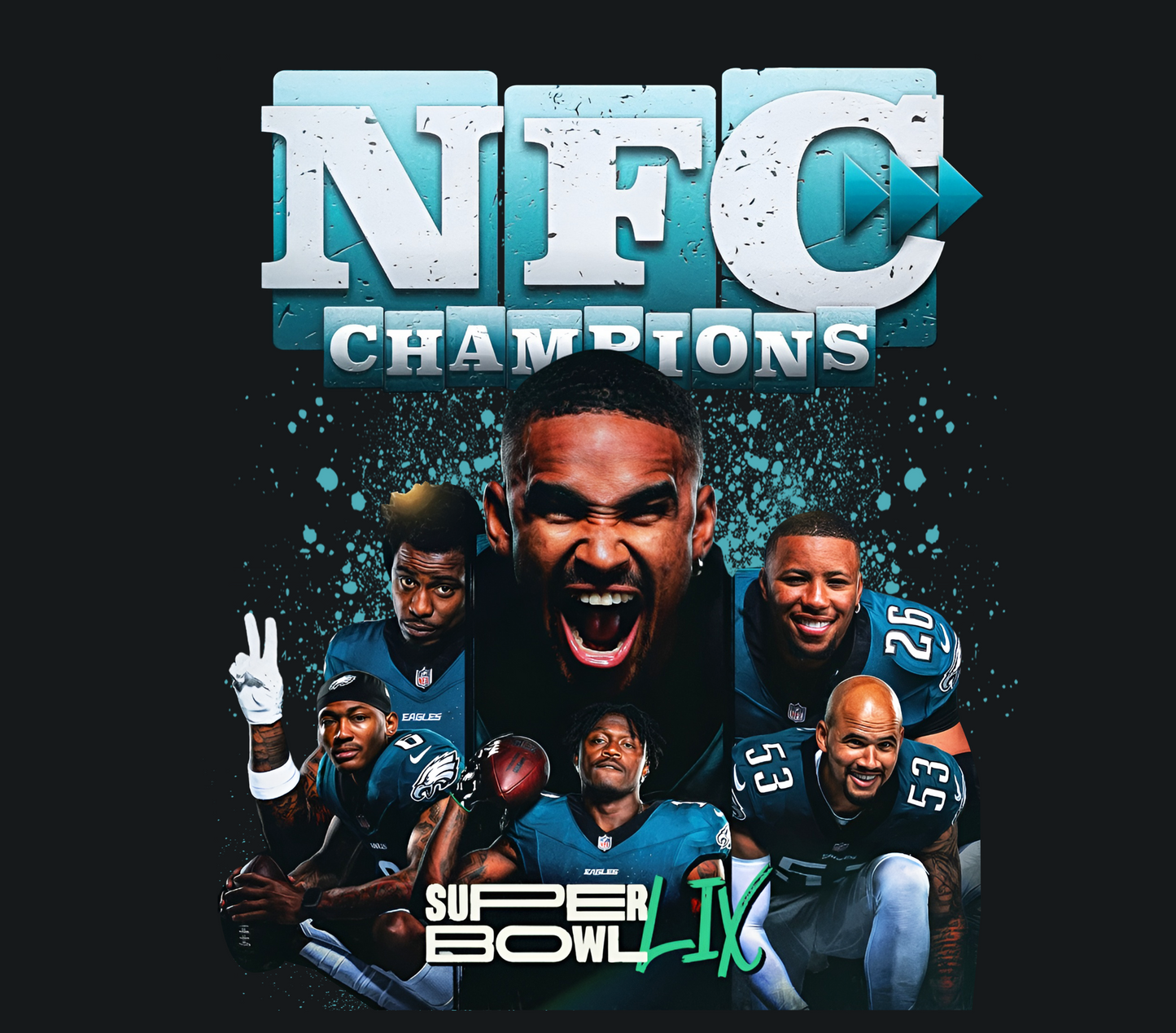 Philadelphia Eagles NFC Champions T-Shirt – Celebrate Victory in Style!